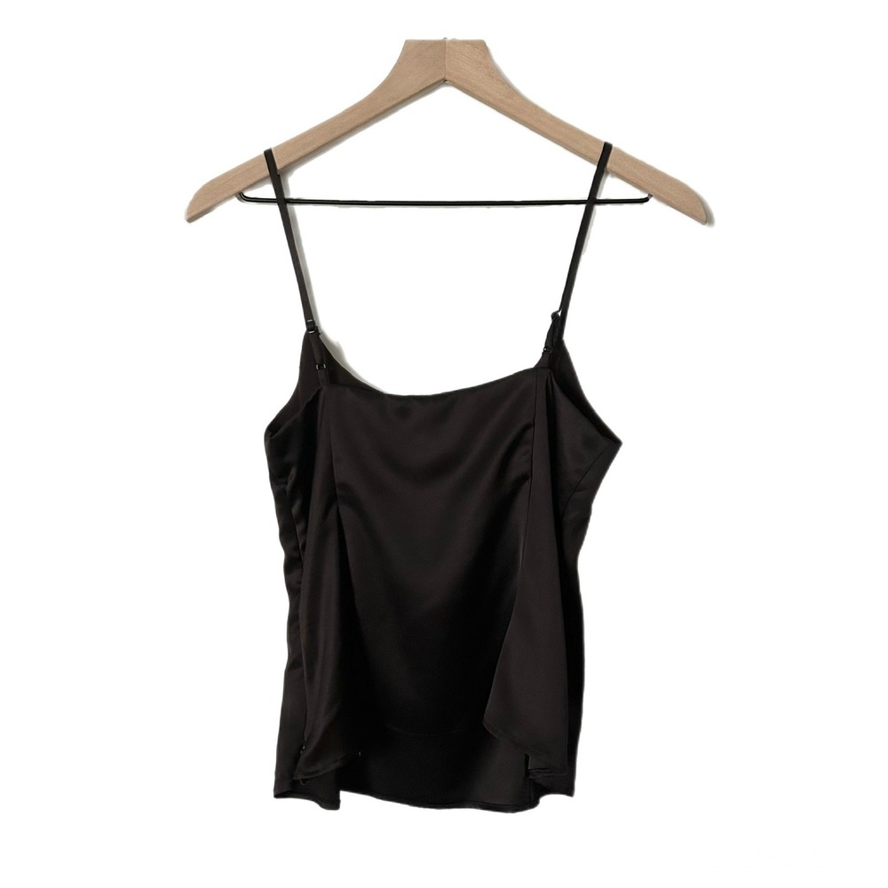 Reformation Brown Satin Cowl Neck Camisole - Picture 3 of 7